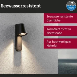 Paulmann LED-Außenwandleuchte Caissa, Aluminium, Sensor