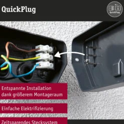 Paulmann LED-Außenwandleuchte Cuff, Sensor, anthrazit