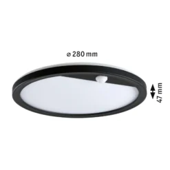 Paulmann LED-Außenwandleuchte Lamina, schwarz, Sensor, IP44