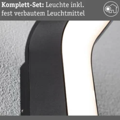 Paulmann LED-Außenwandleuchte Merano, Sensor, anthrazit