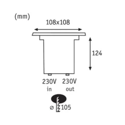 Paulmann 93993 LED-Bodeneinbauleuchte, eckig