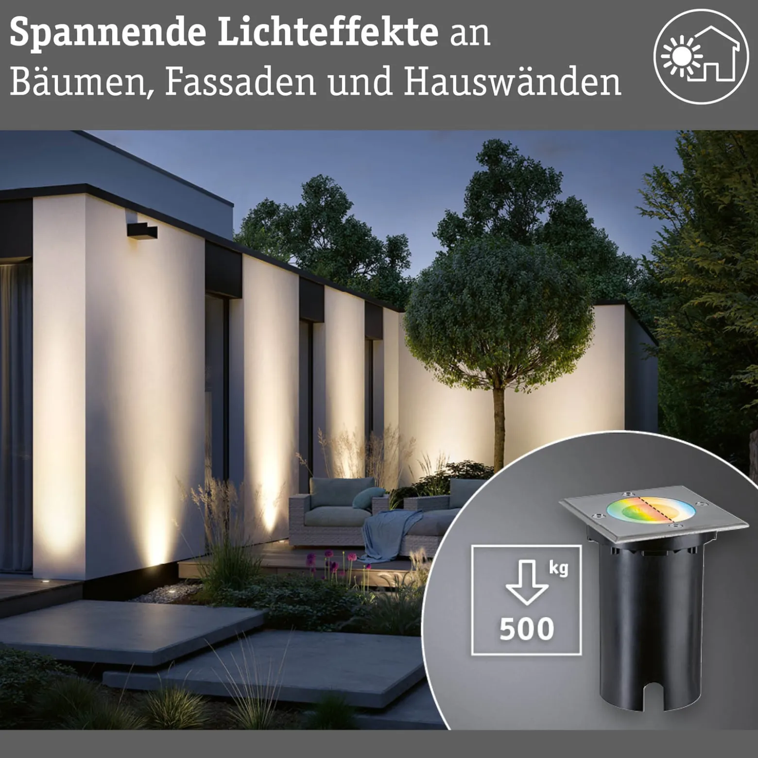 Paulmann LED-Bodeneinbauleuchte Floor, eckig, RGBW, zigbee