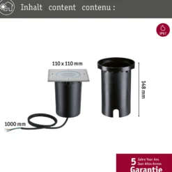 Paulmann LED-Bodeneinbauleuchte Floor, eckig, RGBW, zigbee