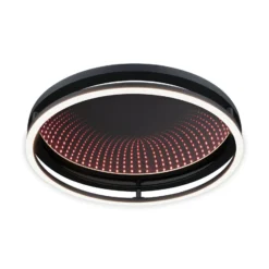 Paulmann LED-Deckenlampe Spaceglow One, schwarz, Ø39cm RGBW