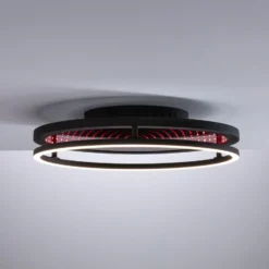 Paulmann LED-Deckenlampe Spaceglow One, schwarz, Ø39cm RGBW