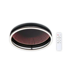 Paulmann LED-Deckenlampe Spaceglow One, schwarz, Ø39cm RGBW