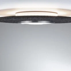 Paulmann LED-Deckenlampe Tulga, anthrazit, Filz, 3-step-dim