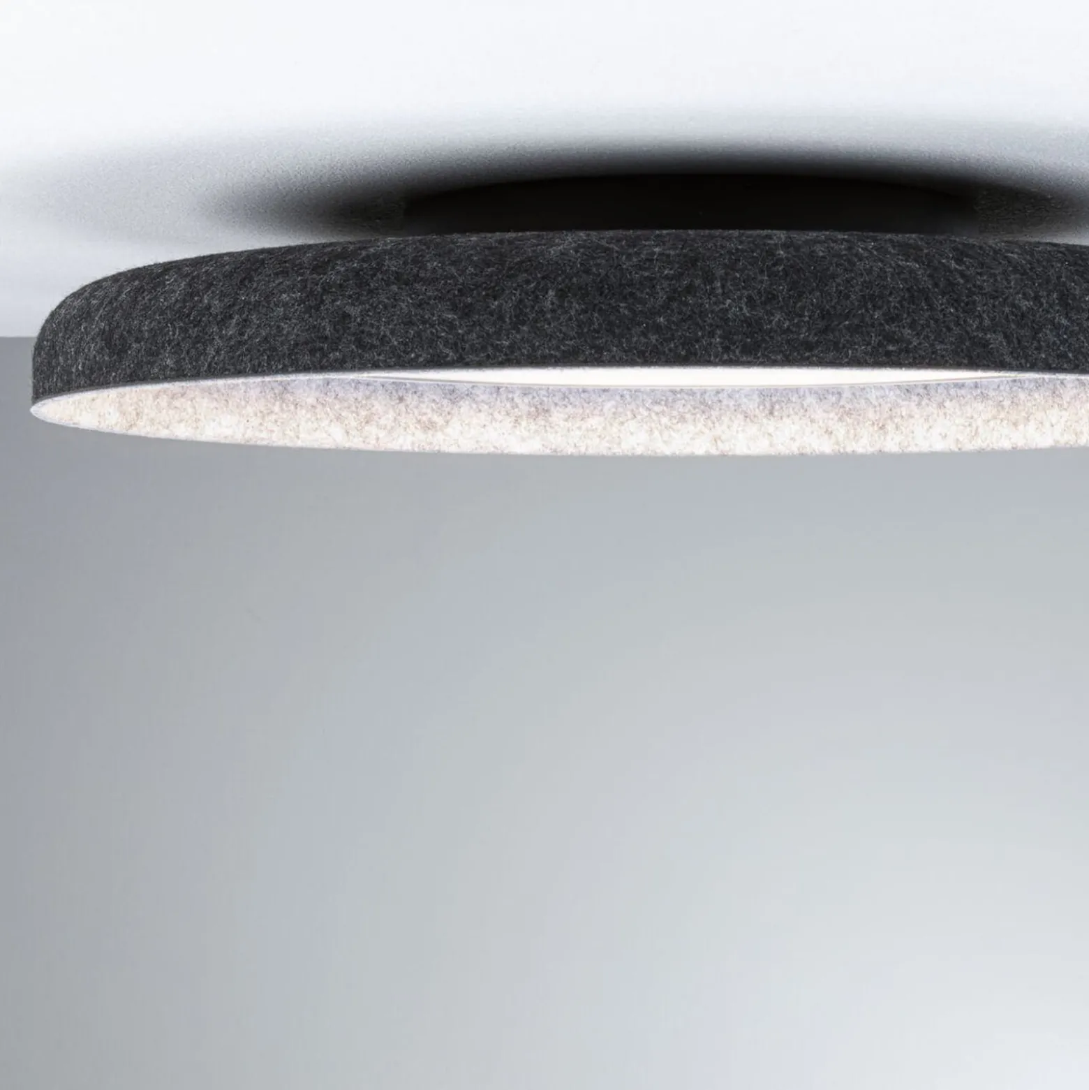 Paulmann LED-Deckenlampe Zarina, anthrazit, Filz, 3-step-dim