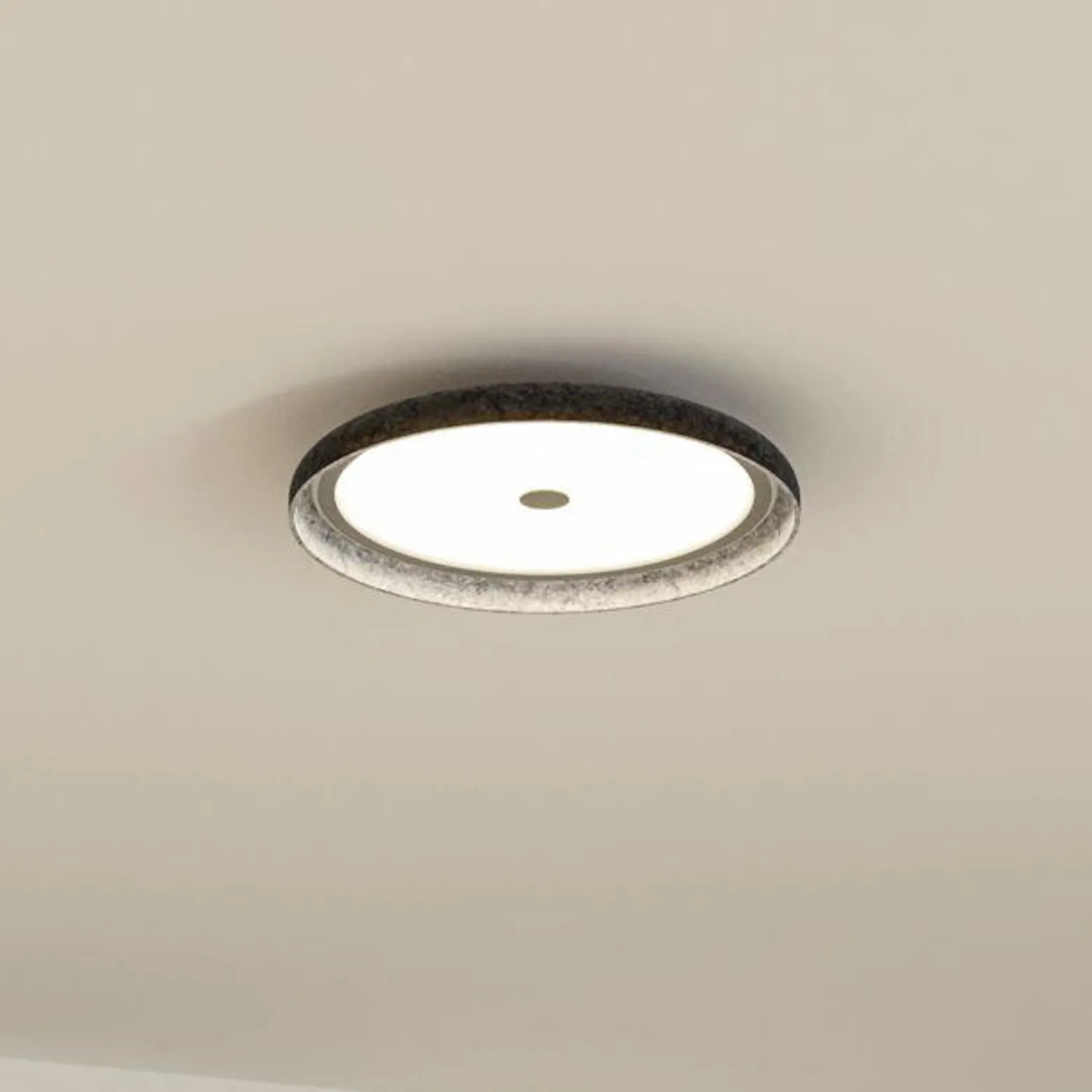 Paulmann LED-Deckenlampe Zarina, anthrazit, Filz, 3-step-dim