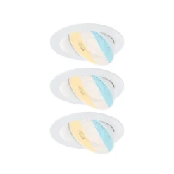 Paulmann LED-Einbaulampe Aumus White Select CCT weiß 3er-Set