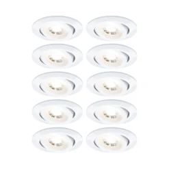 Paulmann LED-Einbaulampe, weiß Ø 8 cm 4,8 W ein/aus 10er-Set