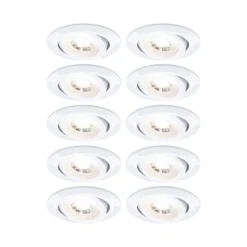 Paulmann LED-Einbaulampe weiß Ø 8cm 4,8W 3-step-dim 10er-Set