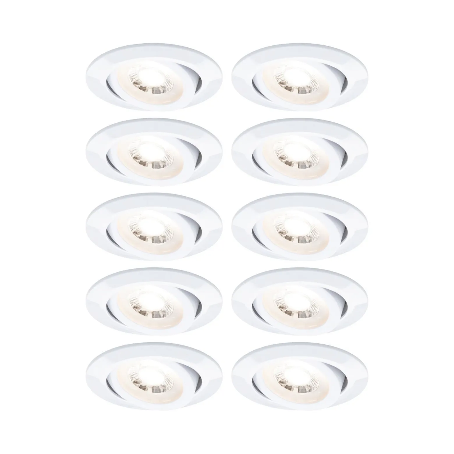 Paulmann LED-Einbaulampe weiß Ø 8cm 4,8W 3-step-dim 10er-Set