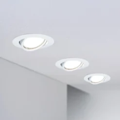 Paulmann LED-Einbauspot Base Coin weiß ein/aus, 3 Stk. 3000K