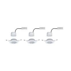 Paulmann LED-Einbauspot Base Coin weiß ein/aus, 3 Stk. 3000K
