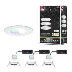 Paulmann LED-Einbauspot Nova Coin Smart weiß RGBW 3er 7,8cm