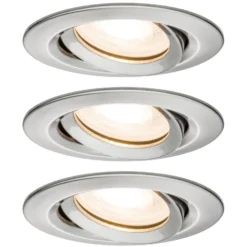 Paulmann LED-Einbauspot Nova 3er eisen, dimmbar, IP65, 2700K