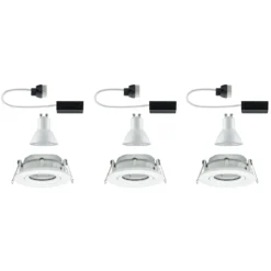 Paulmann LED-Einbauspot Nova 3er weiß, dimmbar, IP65, 2700K