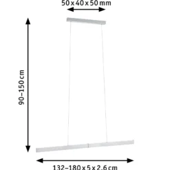 Paulmann LED-Hängelampe Aptare, alu, 2700K, smart, dim.