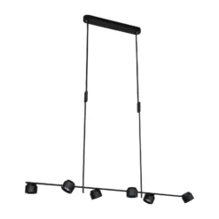 Paulmann LED-Hängeleuchte Puric Pane, schwarz, 6-flg., smart