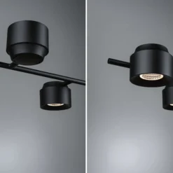 Paulmann LED-Hängeleuchte Puric Pane, schwarz, 6-flg., smart