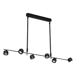 Paulmann LED-Hängeleuchte Puric Pane, schwarz, 6-flg., smart