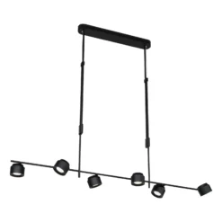 Paulmann LED-Hängeleuchte Puric Pane, schwarz, 6-flg., smart