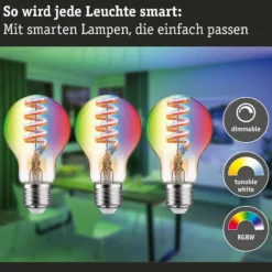 Paulmann LED-Lampe Zigbee E27 6,3W RGBW gold 3er