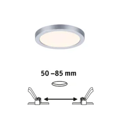 Paulmann LED-Panel Areo 3.000K rund chrom 11,8cm