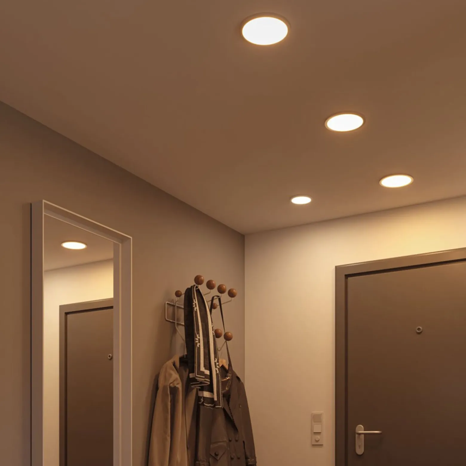 Paulmann LED-Panel Areo 3.000K rund chrom 11,8cm