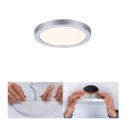 Paulmann LED-Panel Areo 3.000K rund chrom 11,8cm