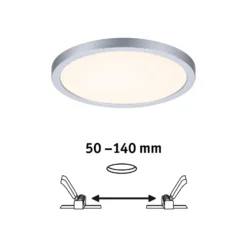 Paulmann LED-Panel Areo 3.000K rund chrom 17,5cm