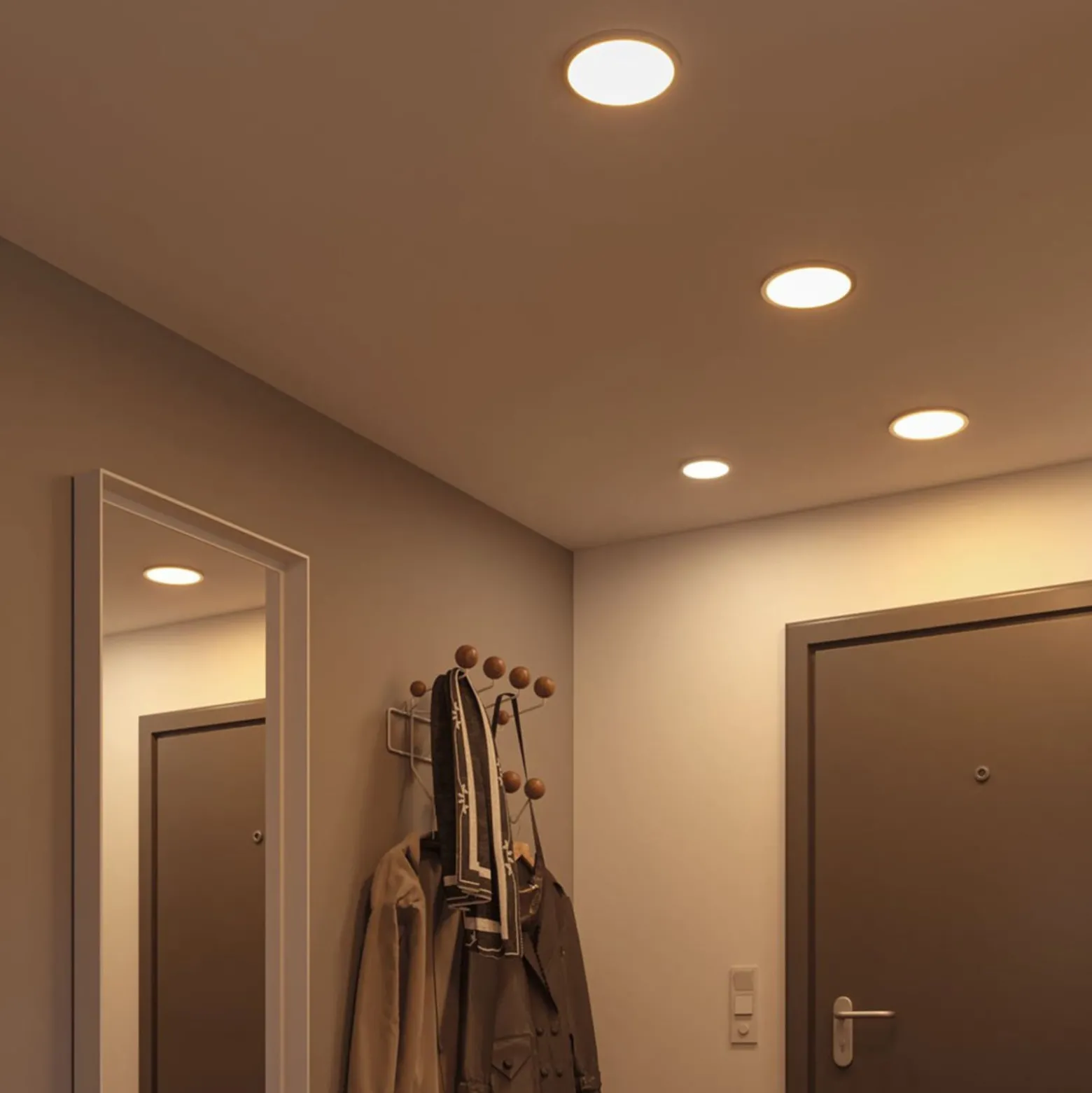 Paulmann LED-Panel Areo 3.000K rund chrom 17,5cm