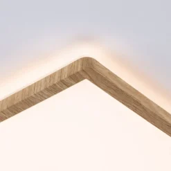 Paulmann LED-Panel Atria Shine 29cm holz IP44 3000K an/aus