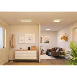Paulmann LED-Panel Atria Shine 58cm holz IP44 3000K an/aus