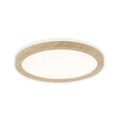 Paulmann LED-Panel Atria Shine Ø19cm holz IP44 3000K an/aus