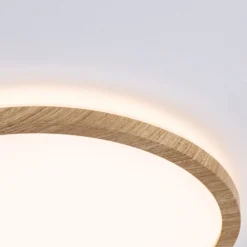 Paulmann LED-Panel Atria Shine Ø19cm holz IP44 3000K an/aus