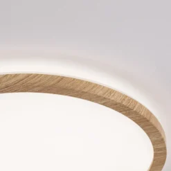 Paulmann LED-Panel Atria Shine Ø42cm holz IP44 4000K an/aus
