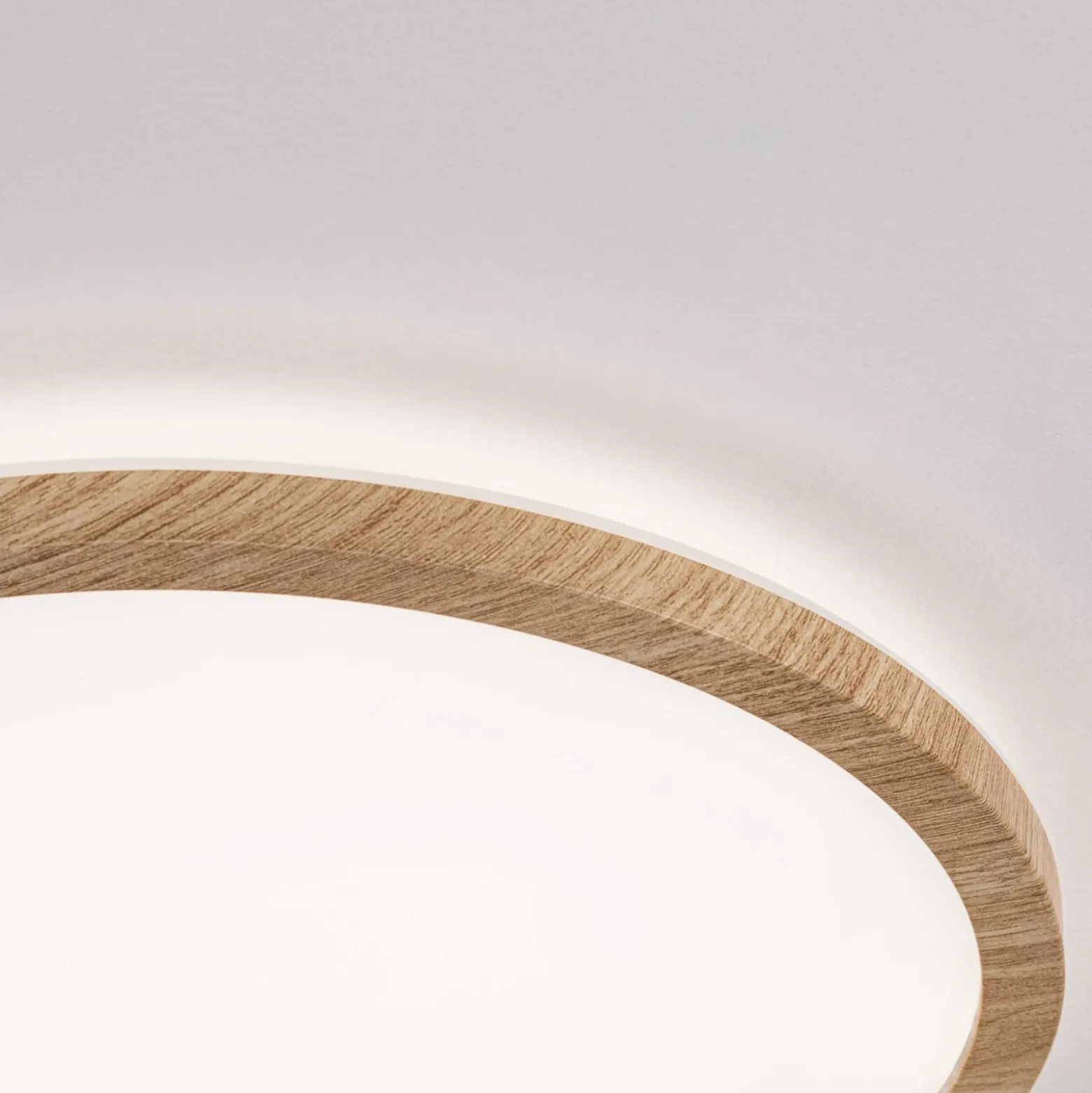 Paulmann LED-Panel Atria Shine Ø42cm holz IP44 4000K an/aus