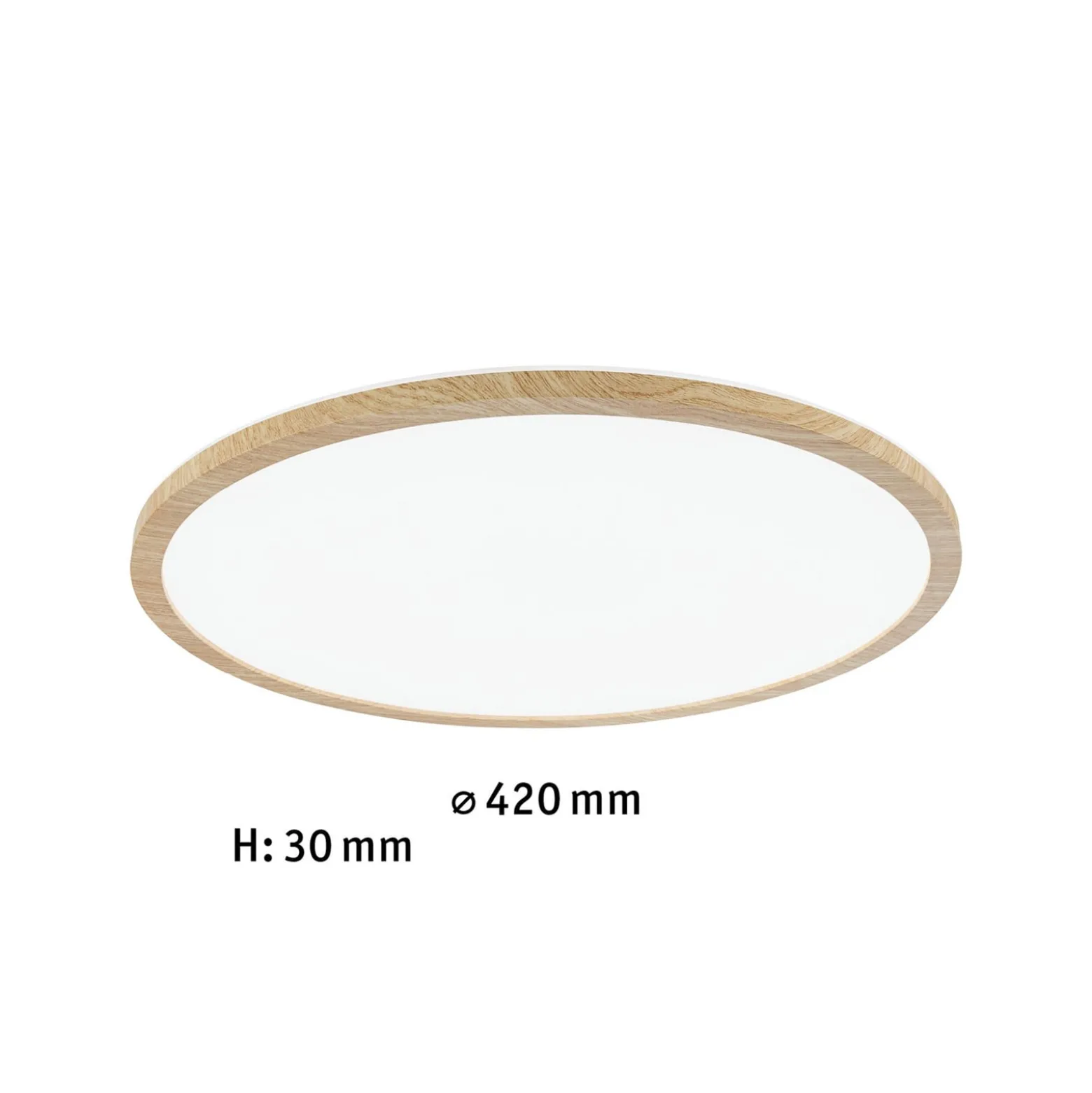 Paulmann LED-Panel Atria Shine Ø42cm holz IP44 4000K an/aus
