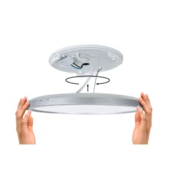 Paulmann LED-Panel Atria Shine, Ø19cm weiß IP44 3000K an/aus