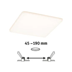 Paulmann LED-Panel Veluna 3.000K eckig 18,5 cm