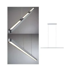 Paulmann LED-Pendelleuchte Lento, chrom, 100cm up/down, dim.
