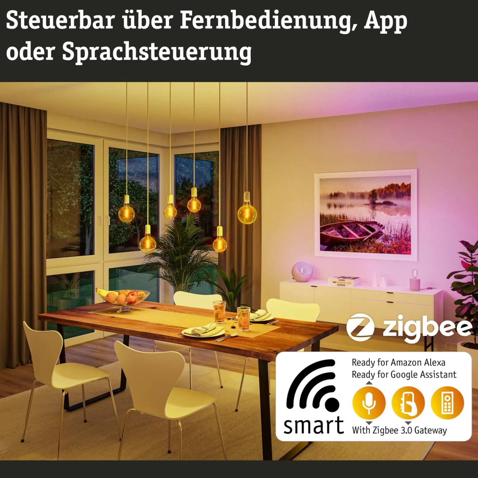 Paulmann LED-Rustika Zigbee E27 6,3W RGBW gold 3er