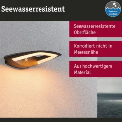 Paulmann LED-Sensor-Außenwandlampe Akena, 2.200 K, anthrazit
