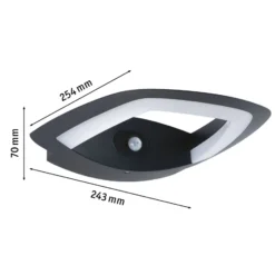 Paulmann LED-Sensor-Außenwandlampe Akena, 2.200 K, anthrazit