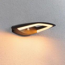 Paulmann LED-Sensor-Außenwandlampe Akena, 2.200 K, anthrazit