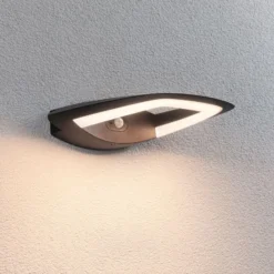 Paulmann LED-Sensor-Außenwandlampe Akena, 3.000 K, anthrazit