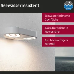 Paulmann LED-Sensor-Außenwandlampe Silma weiß 2-flammig IP44