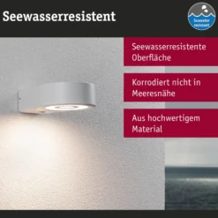 Paulmann LED-Sensor-Außenwandlampe Silma weiß 1-flammig IP44